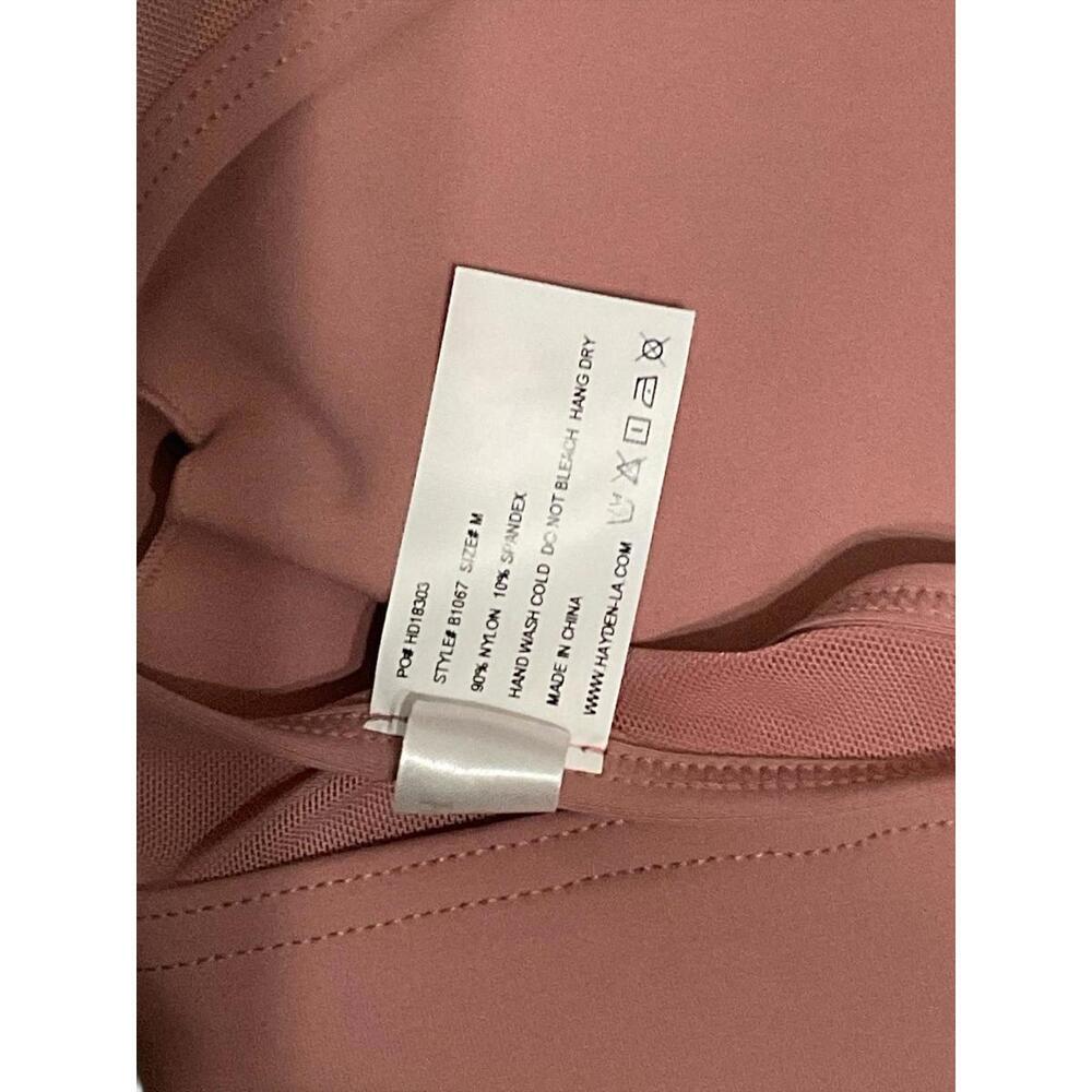 Hayden Los Angeles Padded Sports Bra Pink Size Medium NWT Seamless Stretch - Picture 5 of 6